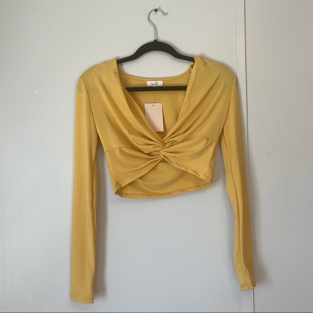 Love J Long Sleeve Crop Top